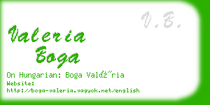 valeria boga business card